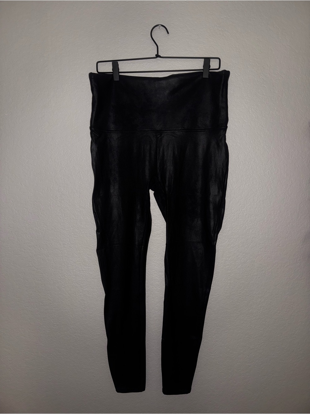 Spanx Faux Leather Legging 2X Shiny Black